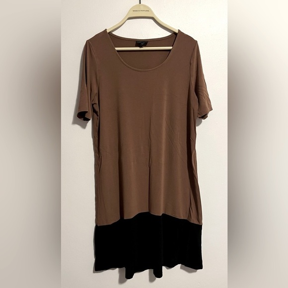 J. Jill wearever collection color block dress short sleeve Petite M - Picture 2 of 7